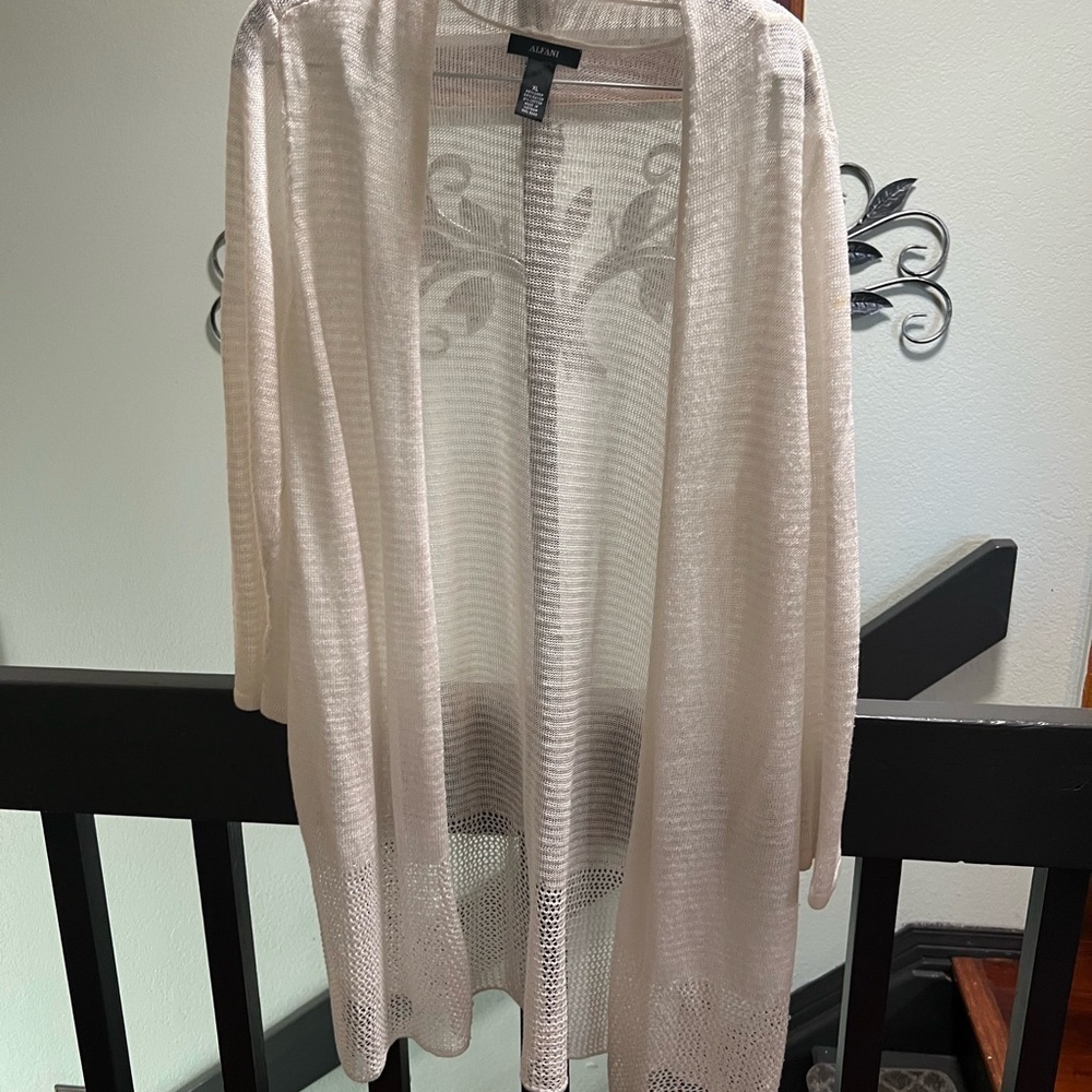 Alfani Cream Open-Front Cardigan #212DO